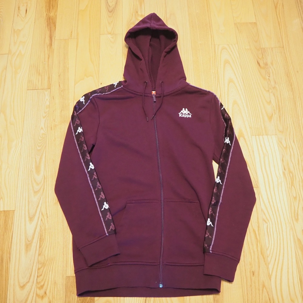 NWT Kappa 222 Banda Durby Full Zip Hooded Sweatshirt Women's XL Logo Tape
